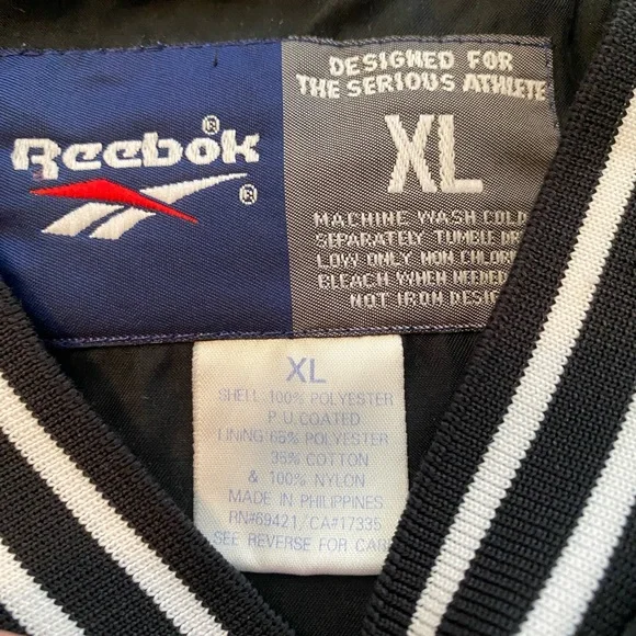 Reebok Men’s Black Pullover Windbreaker with BULL  Lacrosse Logo BRINE UPSTATE - Picture 3 of 12